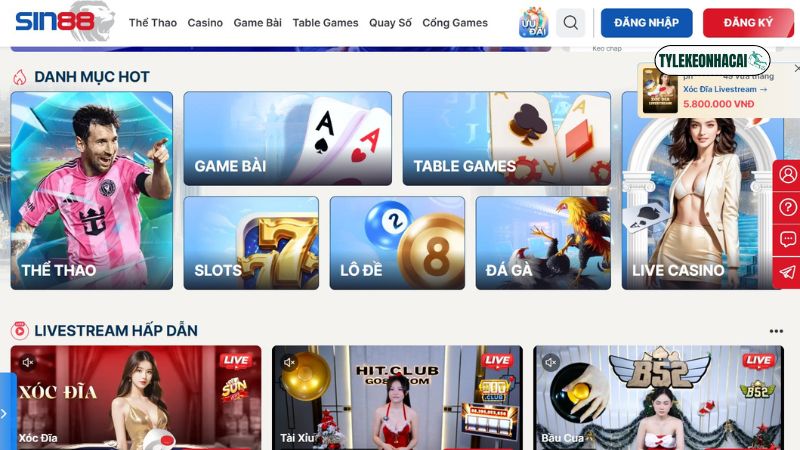 Nhà cái mang đến hệ thống game chơi đa dạng với nhiều sản phẩm hot