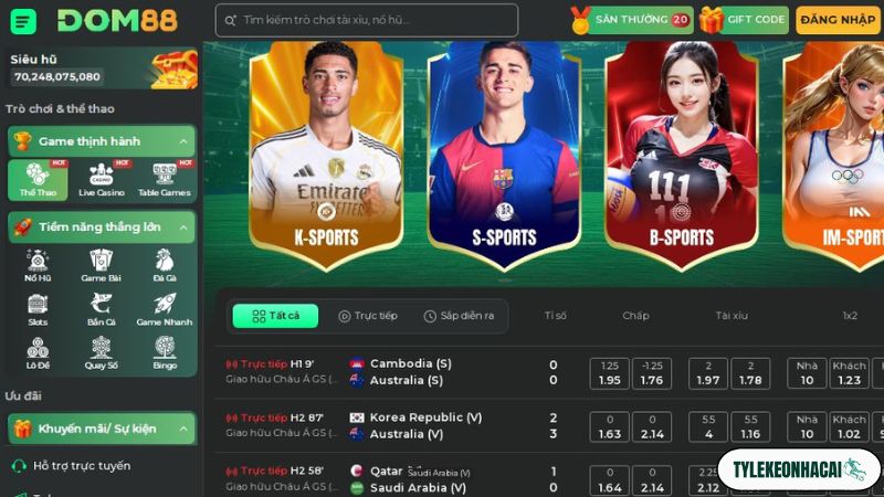 Trải nghiệm thiên đường thể thao cực đỉnh tại DOM88