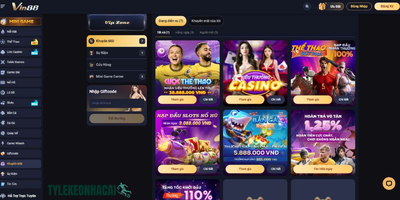 VIN88 triển khai các chương trình ưu đãi đặc biệt giúp gia tăng cơ hội chiến thắng